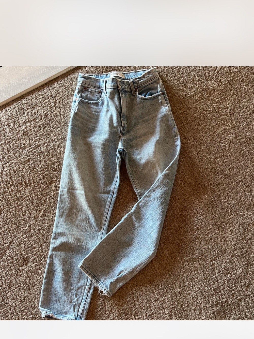 Abercrombie & Fitch Light Wash Straight Leg Jeans